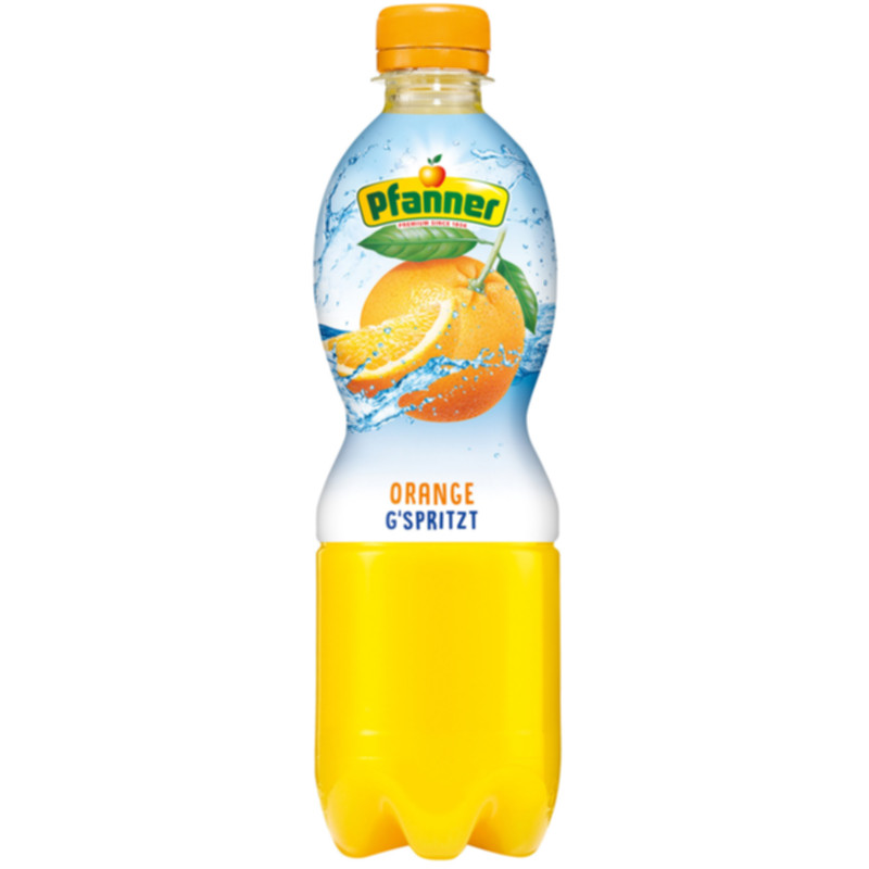 Pfanner Orangensaft gespritzt 0,5 l Erfrischungsgetränk im PET Einwegpfand